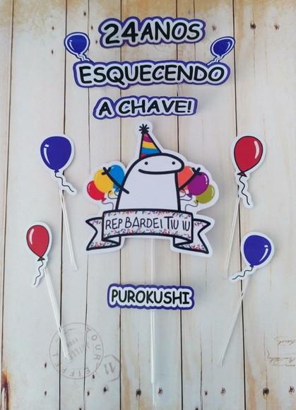 Topper para Boloflork Esquecendo a Chave Personalizado