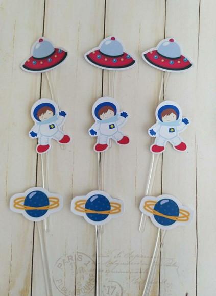Topper para Docinhos Astronauta 30 Unidades