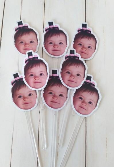 Topper para Docinhos com Foto Bebê