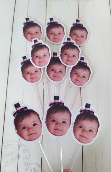Topper para Docinhos com Foto Bebê