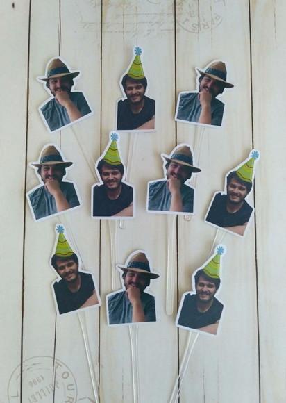 Topper para Docinhos com Foto e Chapeuzinho Adulto