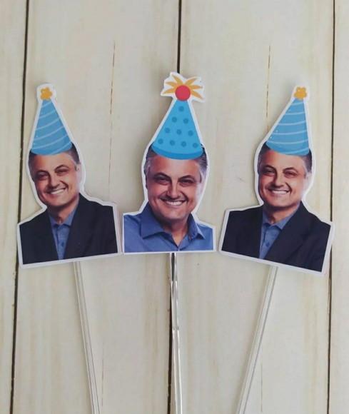 Topper para Docinhos com Foto e Chapeuzinho Adulto