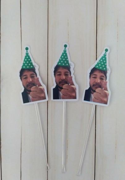 Topper para Docinhos com Foto e Chapeuzinho Adulto