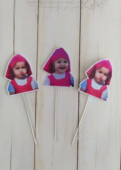Topper para Docinhos com Foto Temática Aniversário