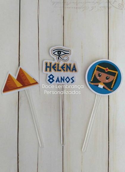Topper para Docinhos Egito 30 Unidades Menina