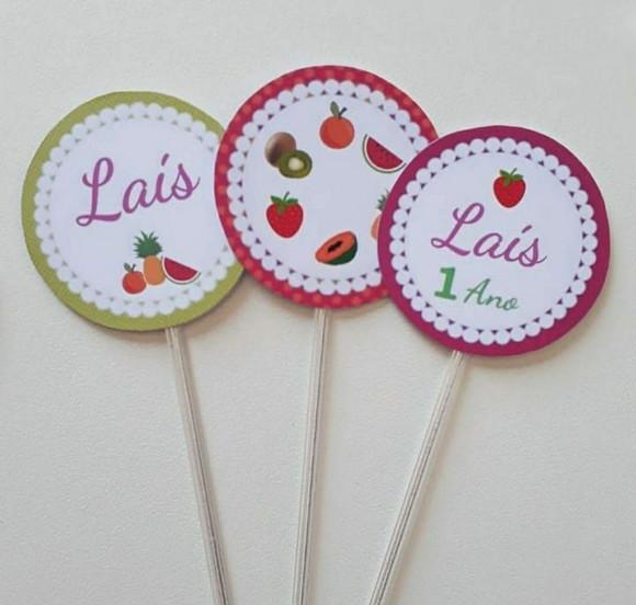 Topper para Docinhos Frutinha Quitandinha 30 Unid