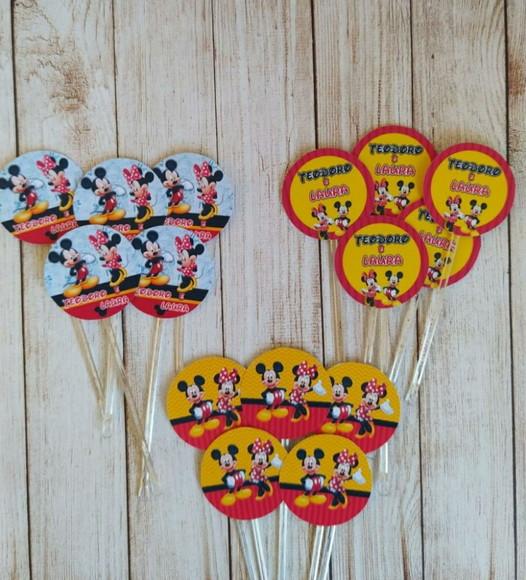Topper para Docinhos Mickey e Minnie 30 Unidades