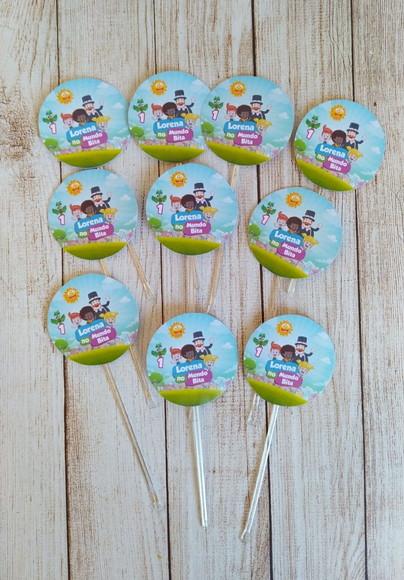 Topper para Docinhos Mundo Bita 30 Unidades