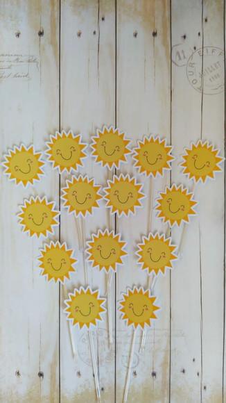 Topper para Docinhos Raio de Sol 30 Unidades