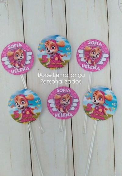 Topper para Docinhos Skye Patrulha Canina 30 Unidades