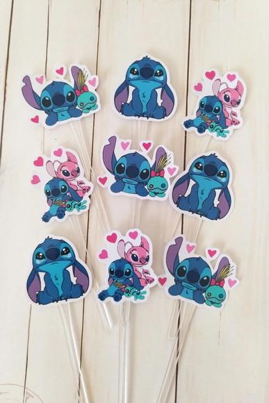 Topper para Docinhos Stitch 30 Unidades