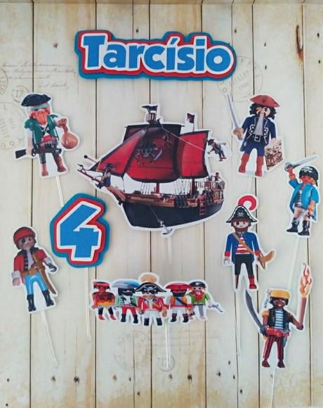 Topper Playmobil Pirata Personalizado