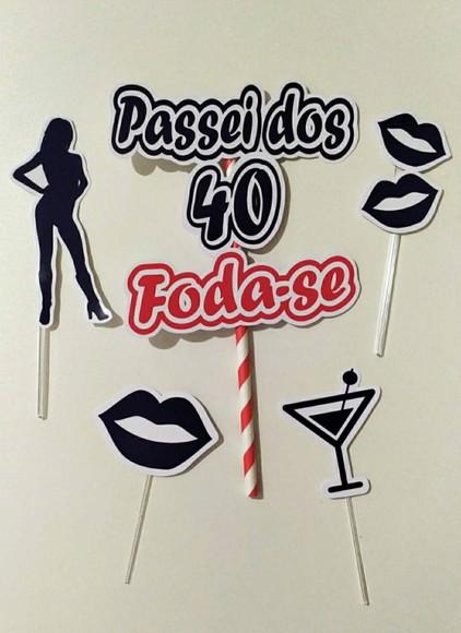 Topper Passei dos 40 Anos Personalizado