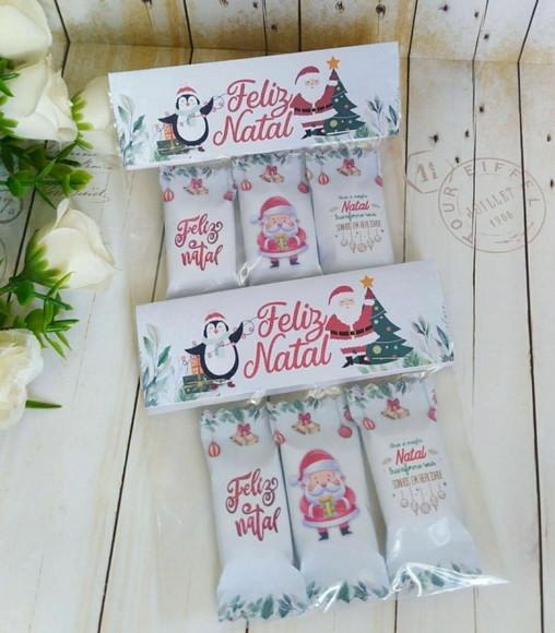 Trio Balinhas Lembrancinha Natal Fim de Ano Papai Noel