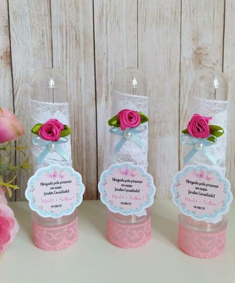 Tubetes Personalizado Jardim Encantado Luxo lembrancinha anivers?