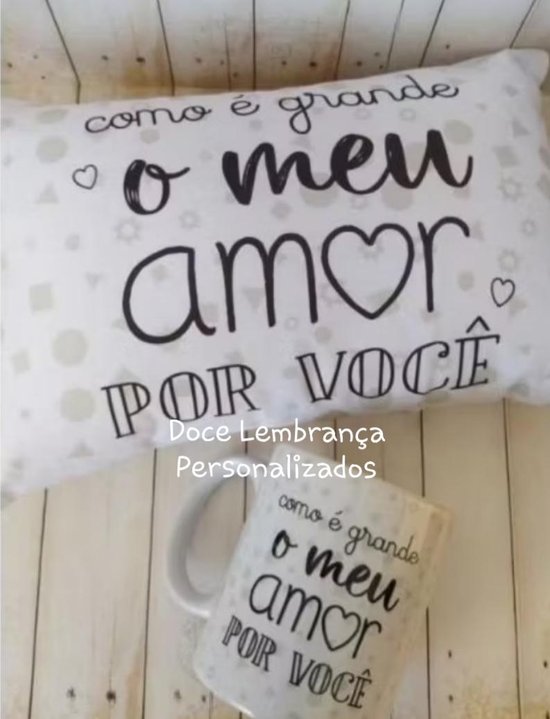 Almofada com Caneca Dia dos Namorados