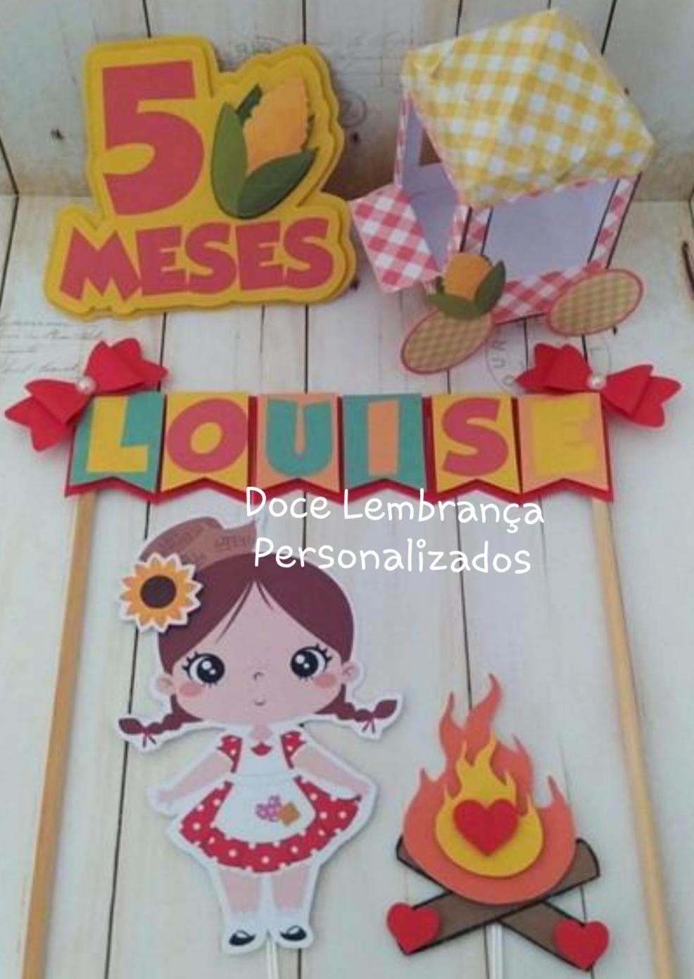 Kit Festa Junina/arraiá Menina Mêsversario