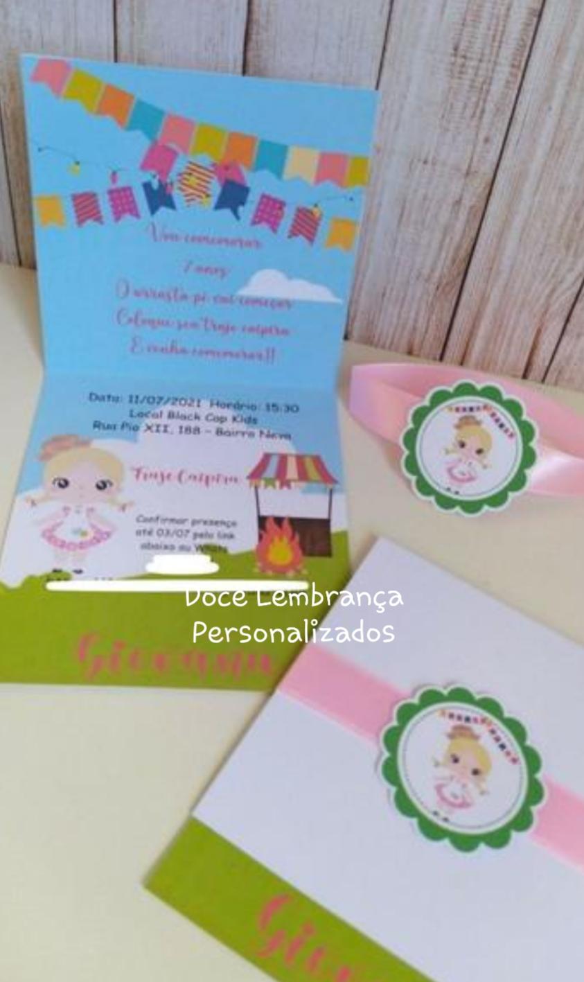 Convite aniversário personalizado Festa Junina