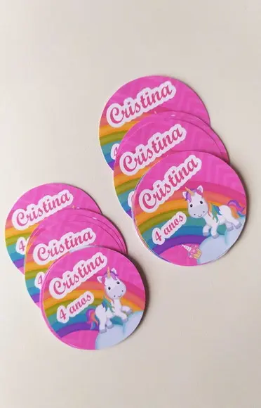 Adesivos Latinha Mint Unicórnio Baby