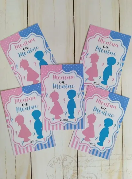 Adesivo Tubetes Chá Revelação Personalizados lembrancinha