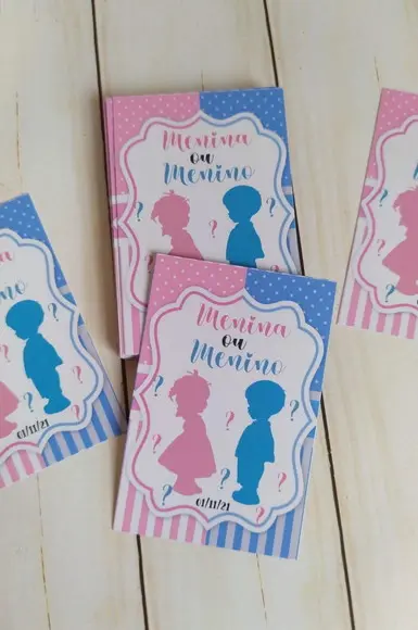 Adesivo Tubetes Chá Revelação Personalizados lembrancinha
