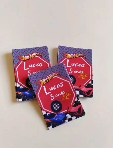 Adesivos Tubetes para lembrancinhas Hot Wheels Personalizados