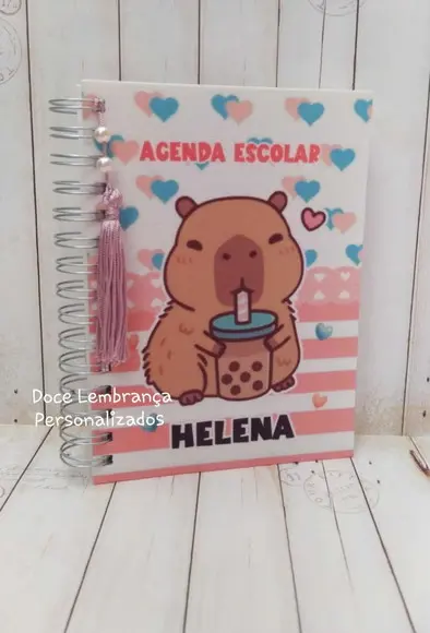Agenda Escolar Capivara com Capa Personalizada