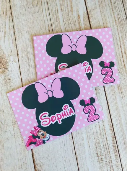 Adesivos Minnie Rosa para Lembrancinhas