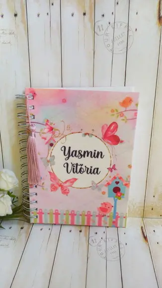Agenda Escolar com Capa Personalizada Jardim Encantado