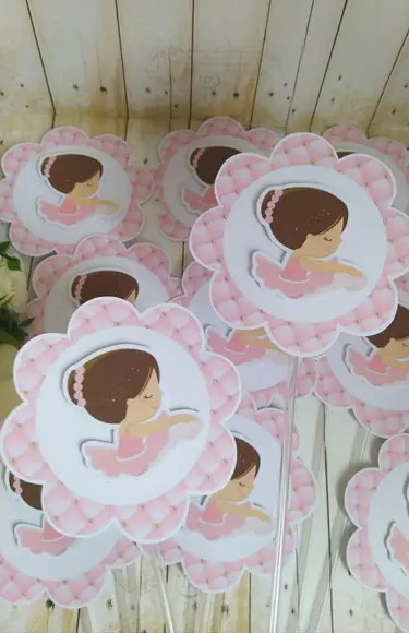 Aplique Centro de Mesa Personalizado Bailarina