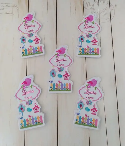 Aplique/tag para Tubetes Jardim Encantado lembrancinha
