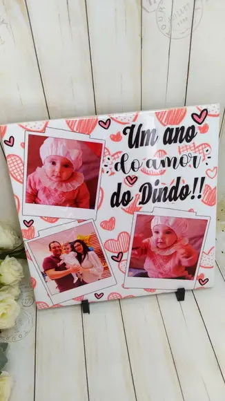 Azulejo Decorativo Personalizado Com Foto Amor Do Dindo