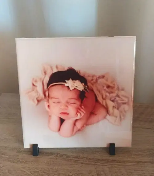 Azulejo Decorativo Personalizado com Foto Bebê Nascimento