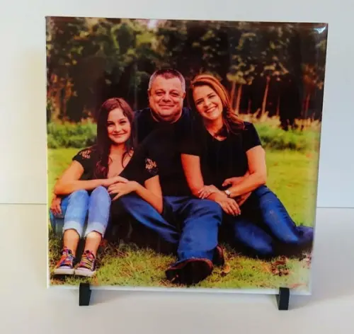 Azulejo Decorativo Personalizado com Foto Família