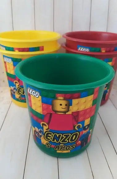 Baldinho de Pipoca Personalizado Lego