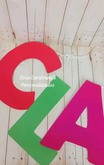 Bandeirola com Nome Letras Festa Neon