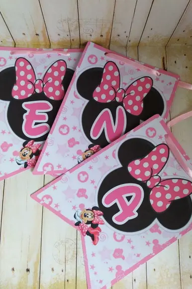 Bandeirola Minnie Rosa