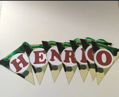 Bandeirola Varal Personalizado Soldado