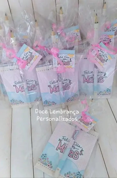 Bloquinho Anotação com Lápis Dia das Mães Lembrancinha