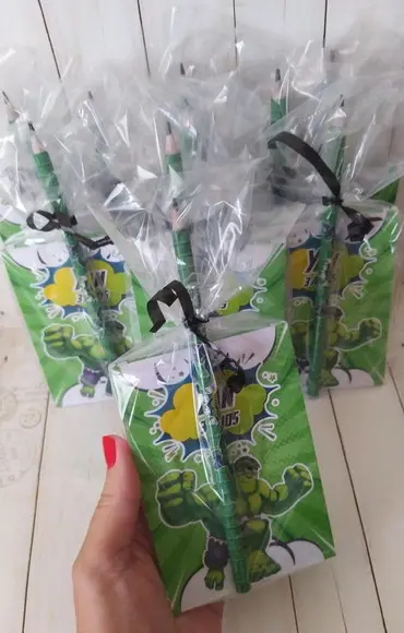 Bloquinho Anotação com Lápis Personalizado Hulk Super Heróis