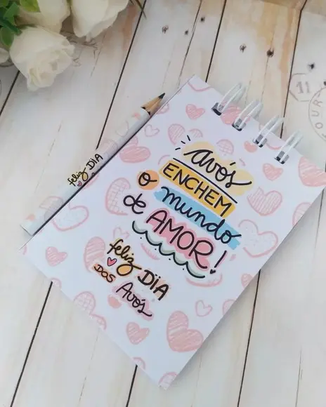 Bloquinho Anotação com Mini Lápis Dia dos Avós