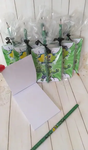 Bloquinho Anotação com Lápis Personalizado Hulk Super Heróis