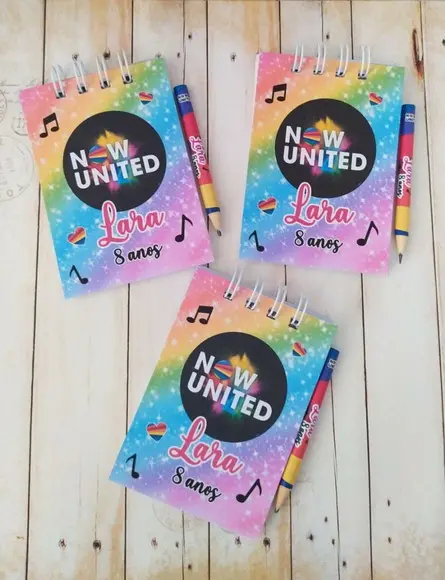 Bloquinho Personalizado Now United Com Mini Lápis