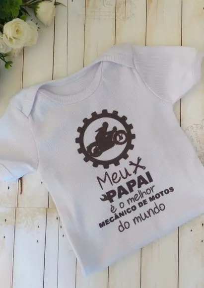 Body personalizado revelação gravidez Papai