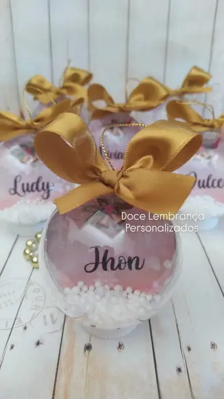 Bolinha de Natal Personalizada com Nome Natal Fim de Ano