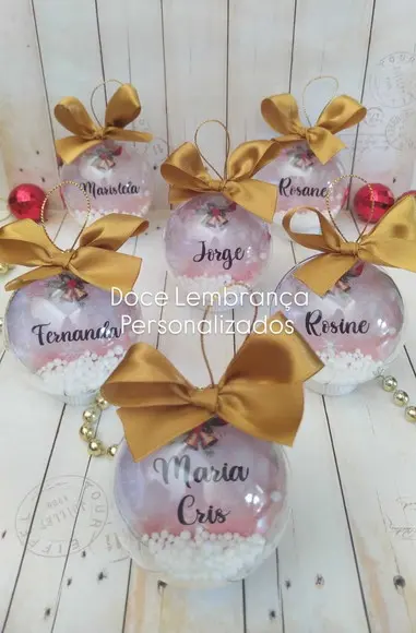 Bolinha de Natal Personalizada com Nome Natal Fim de Ano