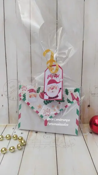 Caixa Kit Kat Cartinha Papai Noel Natal Brinde Fim de Ano