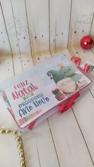 Caixa Kit Kat Personalizada Papai Noel Lembrancinha