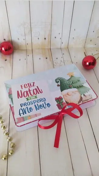 Caixa Kit Kat Personalizada Papai Noel Lembrancinha