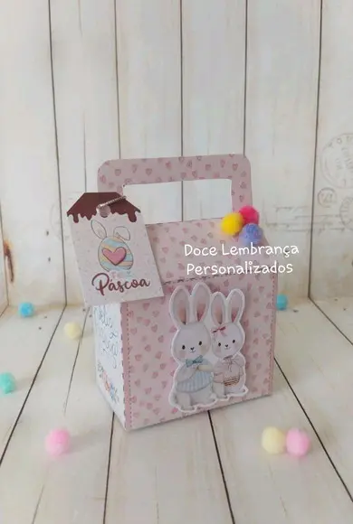 Caixa Maletinha Lembrancinha Páscoa Coelhinho